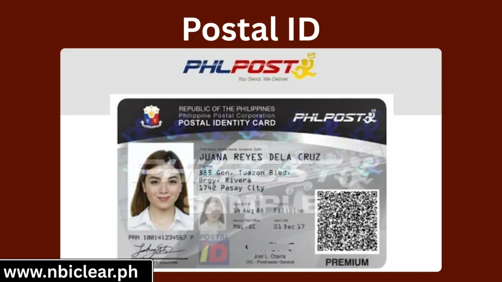 Postal ID for nbi online registration