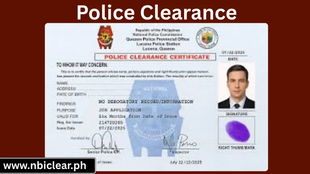 Police Clearance for online NBI Registration