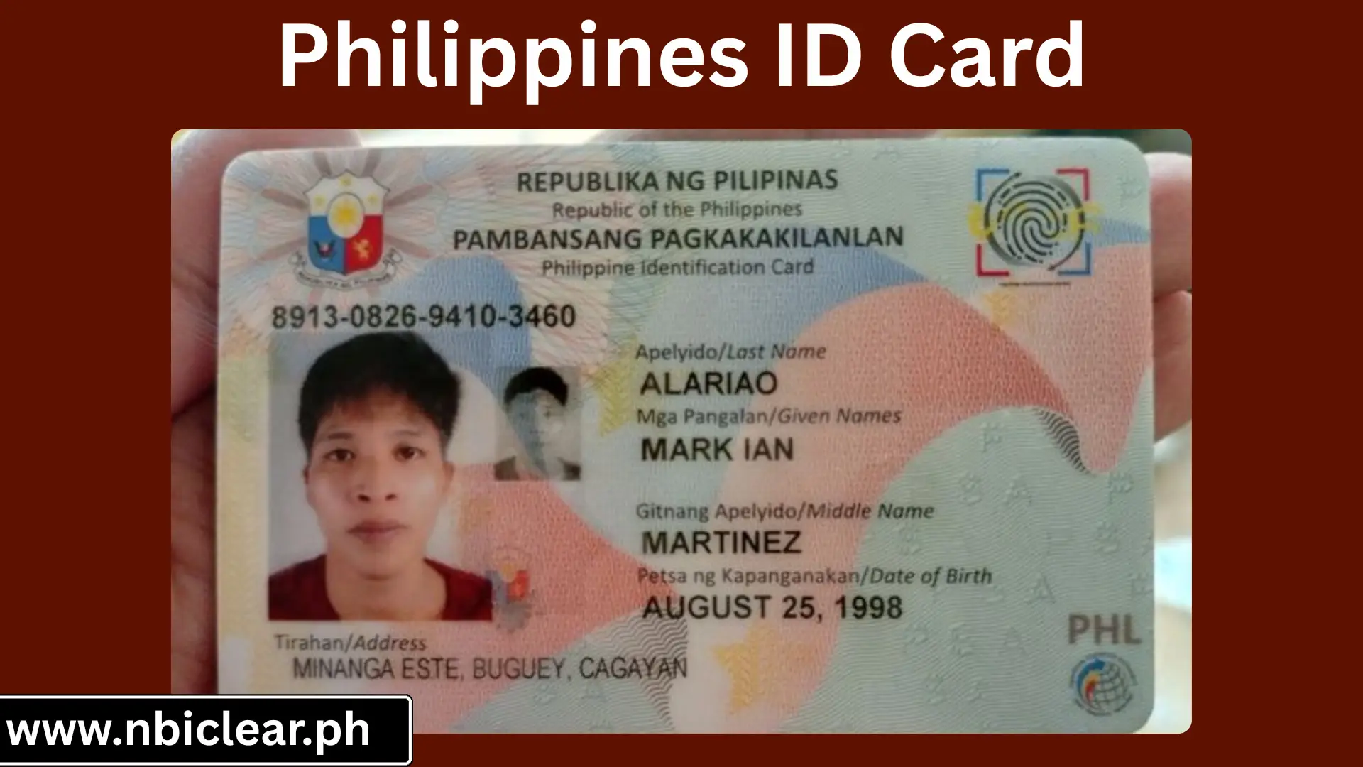 Philippines ID Card for NBI Clearance