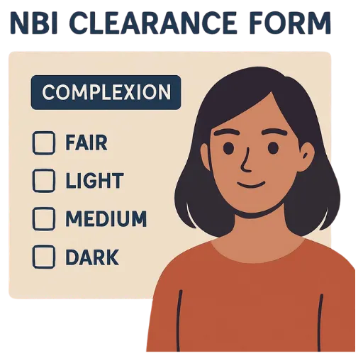 NBI Clearance Form Complexion
