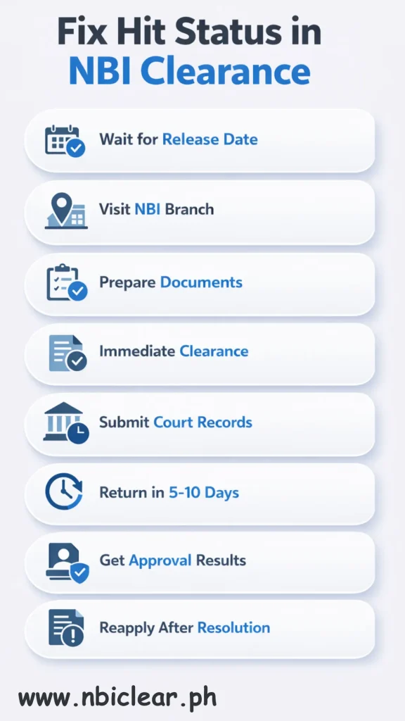 Fix Hit Status in NBI Clearance