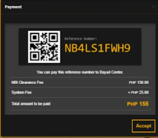 NBI Clearance Reference Number