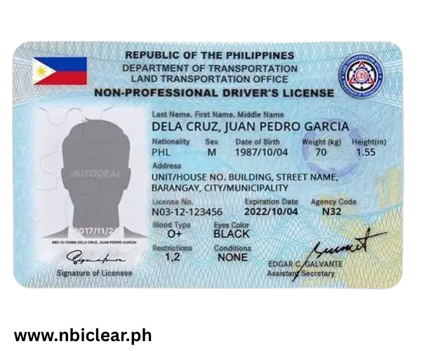 Driver’s License for NBI Renewal