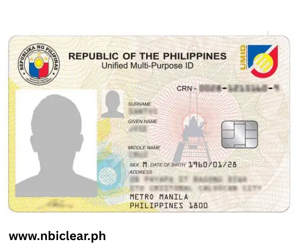 SSS/GSIS UMID Card Philippine for NBI Clearance